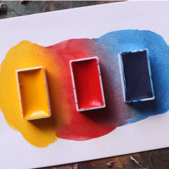 Kit iniciante cores básicas em FULLPANS - aquarelas de linha profissional na internet
