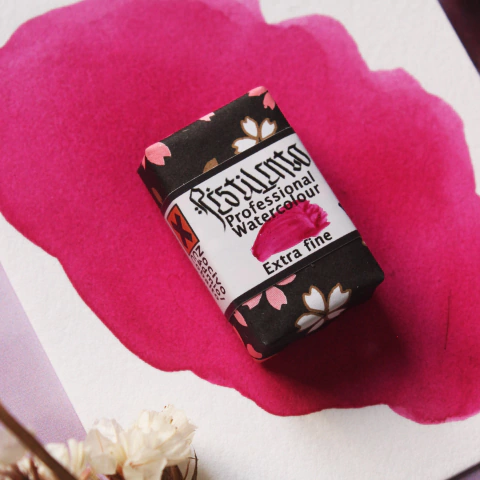 Tori (magenta) - aquarela oriental tipo gansai linha profissional