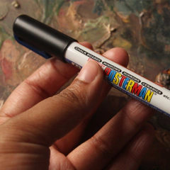 Caneta Zig Posterman na cor preta - a prova d'água 0.5mm PMA-10 - comprar online