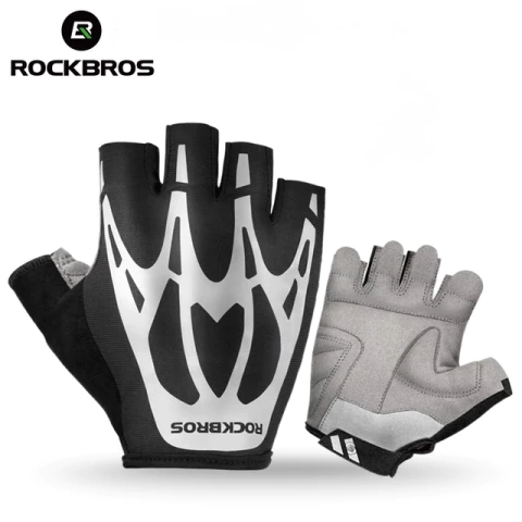 Luva de meio dedo reflexiva