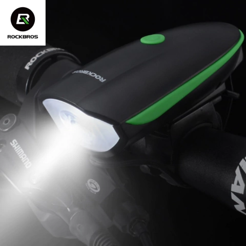 Farol frontal Rockbros para bicicleta, grande alcance USB ultraleve impermeável