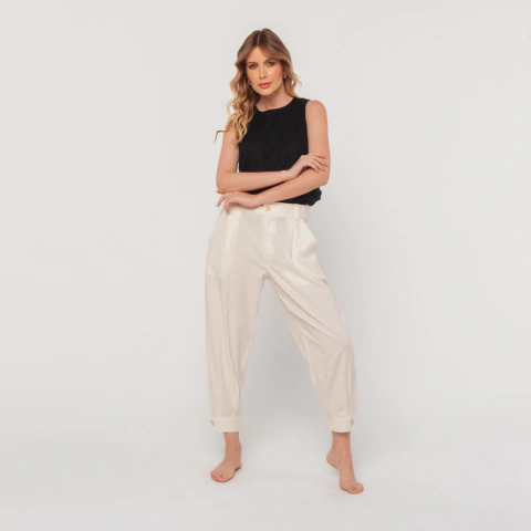 Calça Cenoura Offwhite