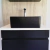 Imagen de Vanitory con cajón oculto Total Black 60 cm + Tapa Laqueada blanca Lisa.