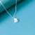 Conjunto plateado Flor Jacinta blanco cubic