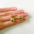 Aro Chunky Gota Dorada con Strass