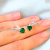 Argolla plateada Amourcito cubic verde