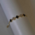 Pulsera Regulable Dorada Vancleef Blancos y Negros Cubic