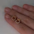 Aro mini Dorado Circulo Cute con Strass