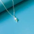 Conjunto plateado Tulipan cubic blanco