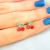 Aro Mini Cerezas a Color con Strass