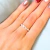 Anillo plateado constelación cubic