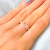 Anillo plateado Corazón Alargado cubic