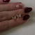 Aro Mini Dorado Motyl Strass