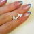Aro Mini Dorado Mariposa Cristalina Blanco Tornasol