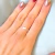 Anillo plateado Corazones irregulares cubic