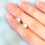 Aro plateado Corazón Miti strass blanco acero común