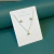 Conjunto plateado Aros y collar Balle cubic - comprar online