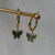 Argolla Dije Mariposa Barea Strass Verde Dorada