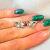 Aro Mini Farfalla Celeste con strass Acero Comun