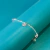 Pulsera plateada Kokoras rosa Cubic