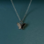 Conjunto Acero Comun Mariposa Mitad Strass - Mitad Negra
