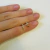 Aro mini dorado Gabriela strass