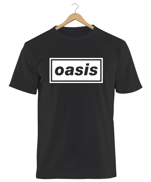 Remera Oasis Negra Manga Corta 100% Algodón Peinado - comprar online