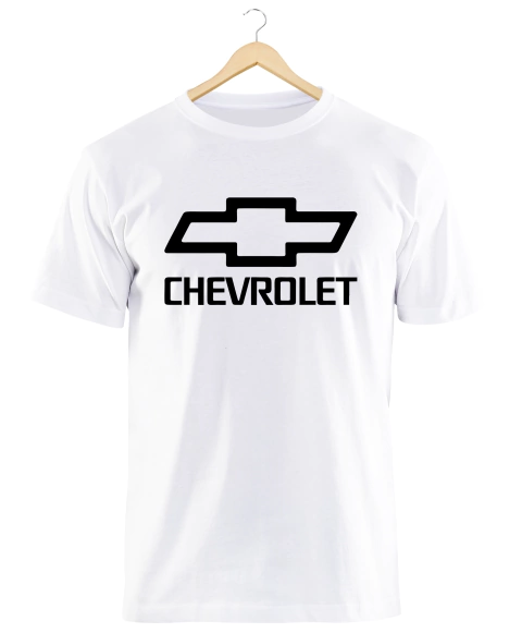 Remera Chevrolet Logo Blanca Manga Corta 100% Algodón Peinado
