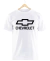 Remera Chevrolet Logo Blanca Manga Corta 100% Algodón Peinado