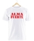 Remera Almafuerte Blanca Manga Corta 100% Algodón Peinado