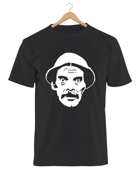 Remera Don Ramón Negra Manga Corta 100% Algodón Peinado