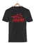 Remera Trueno Negra Manga Corta 100% Algodón Peinado