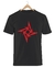 Remera Metallica Logo Negra Manga Corta 100% Algodón Peinado