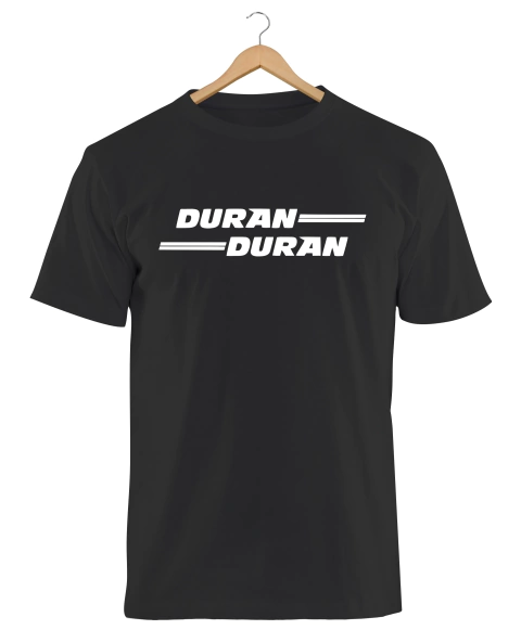 Remera Duran Duran Logo Negra Manga Corta 100% Algodón Peinado