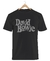 Remera David Bowie Logo Negra Manga Corta 100% Algodón Peinado