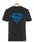 Remera Superman Negra Manga Corta 100% Algodón Peinado - Bronx