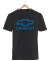 Remera Chevrolet Logo Negra Manga Corta 100% Algodón Peinado - tienda online