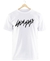 Remera Lady Gaga Logo Blanca Manga Corta 100% Algodón Peinado