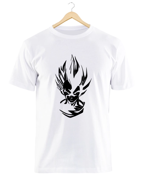 Remera Vegeta Blanca Manga Corta 100% Algodón Peinado