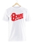 Remera David Bowie Logo Blanca Manga Corta 100% Algodón Peinado - comprar online