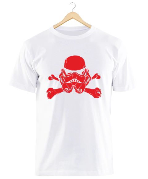 Remera Star Wars Blanca Manga Corta 100% Algodón Peinado