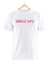 Remera Green Day Blanca Manga Corta 100% Algodón Peinado