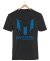 Remera Messi Logo Negra Manga Corta 100% Algodón Peinado - Bronx
