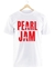 Remera Pearl Jam Logo Blanca Manga Corta 100% Algodón Peinado