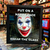 QUADRO 3D DECORATIVO -MASCARA CORINGA EM VIDRO