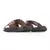 Chinelo Pegada Slide Masculino Couro Marrom Pinhão na internet