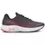 Tênis Under Armour CH. Levity nas cores preto e rosa, com design esportivo e solado branco.