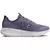 Tênis esportivo feminino Under Armour Essential 2 na cor violeta, com detalhes em cinza e sola branca.