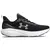 Tênis esportivo masculino preto da marca Under Armour, com design moderno e sola branca.