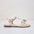 Sandália Rasteira Molekinha Strass Creme - comprar online